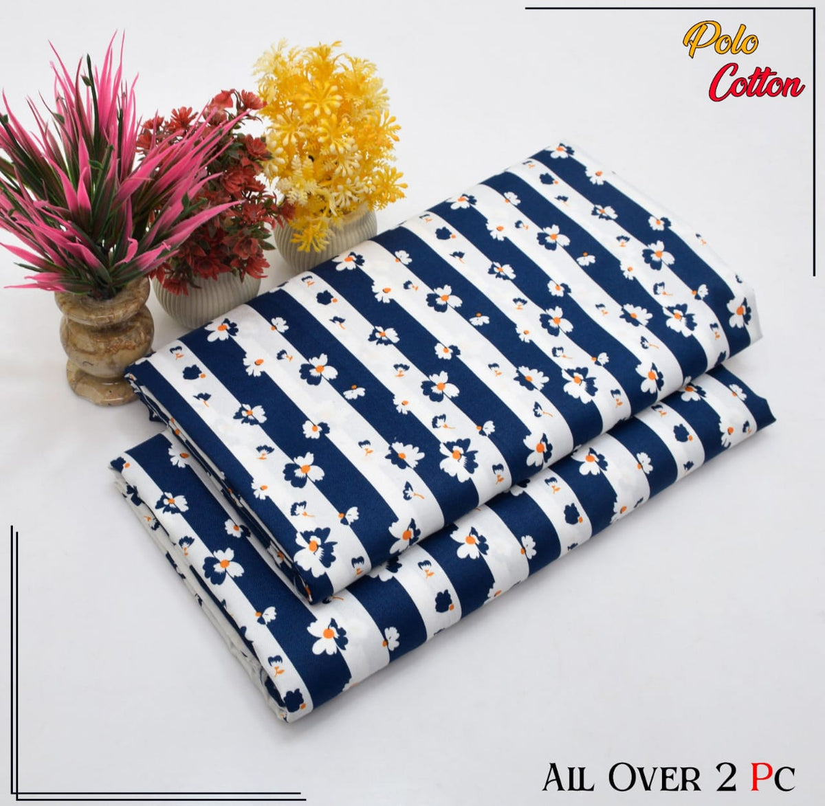 2pc Micro Polo Cotton Unsititched suit -724