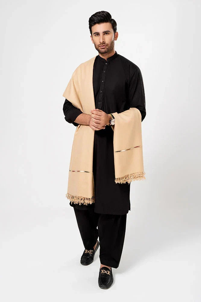 Men's Winter Wool Shawl - Skin