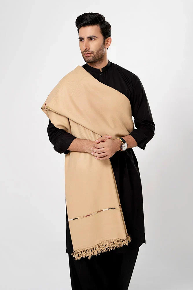 Men's Winter Wool Shawl - Skin