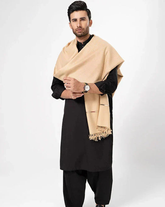 Men's Winter Wool Shawl - Skin