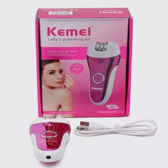 Kemei Women Epilator & Shaver – Female Hair Remover – Rechargeable Electric Lady Shaver